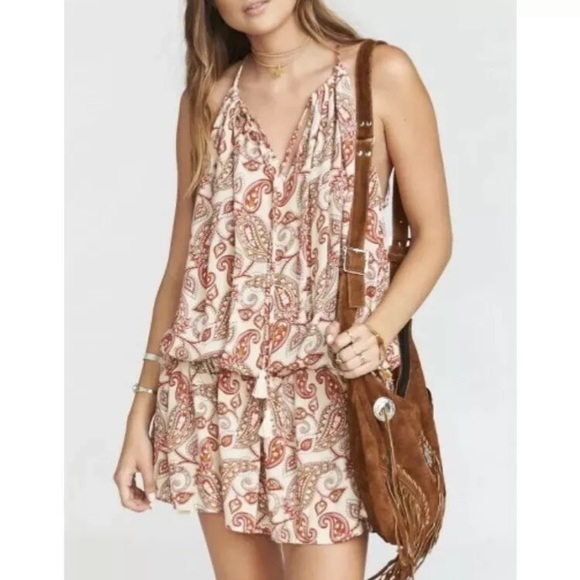 NEW Show Me Your Mumu Dress Lasso Mini Tunic Drop Waist Slouchy Coverup Size M - Picture 10 of 10